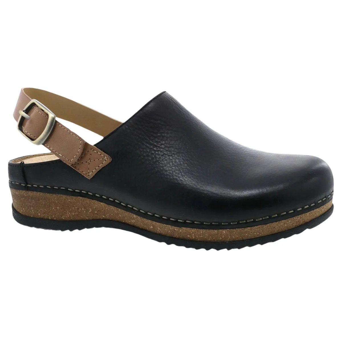 Dansko Femme Merrin Noir Cire Mouliné Mule