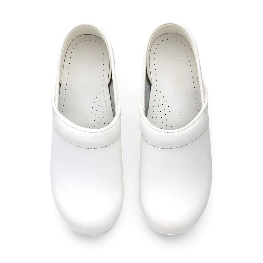 Dansko Femme Professionnel Box Cuir Blanc