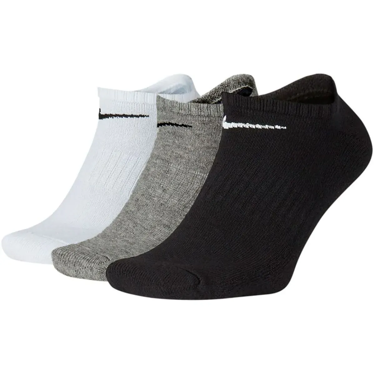 Chaussettes d'entraînement rembourrées quotidiennes invisibles (3 paires)