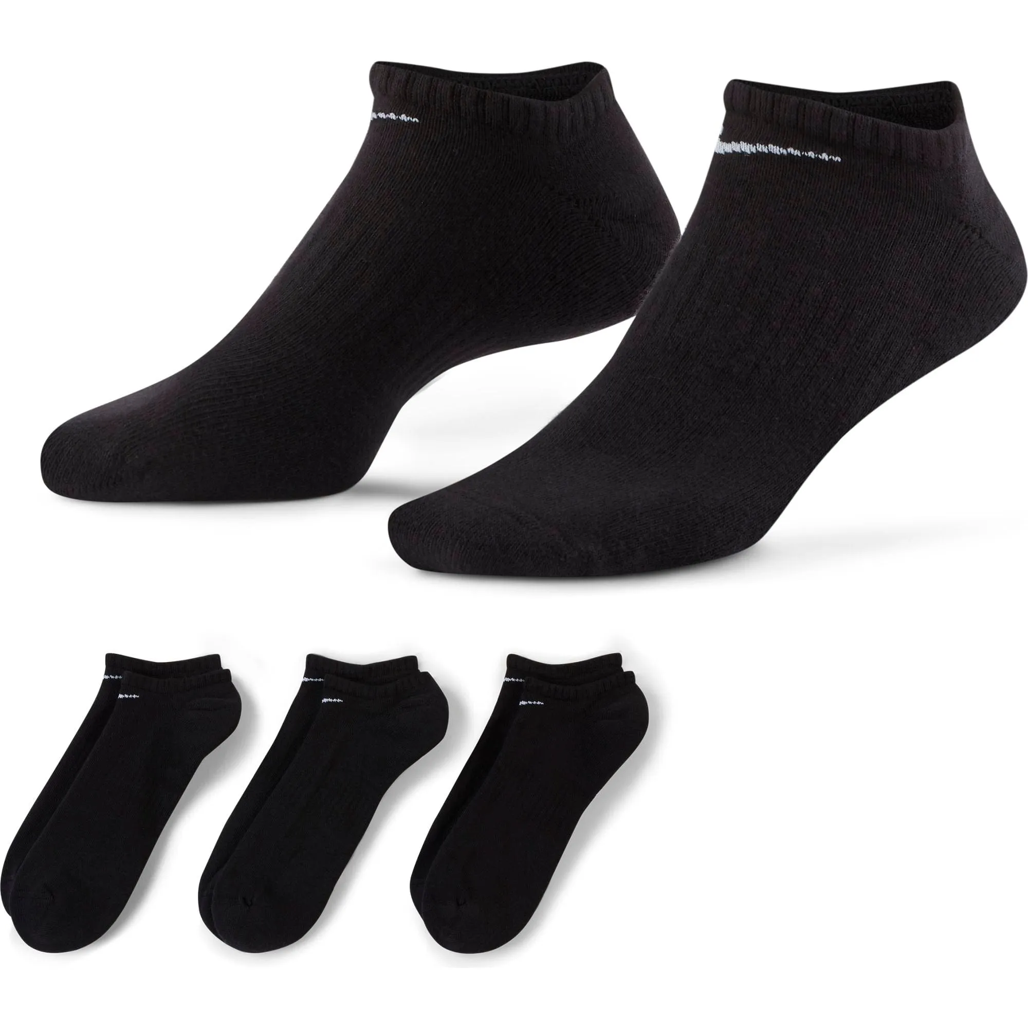 Chaussettes d'entraînement rembourrées quotidiennes invisibles (3 paires)