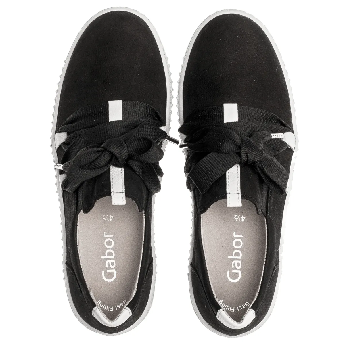Gabor Waltz Femme 43.333.17 Suède Noir/Blanc