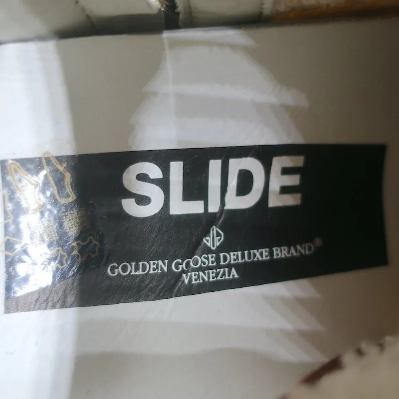 Golden Goose Slide Baskets montantes rayées en daim bordeaux taille 36