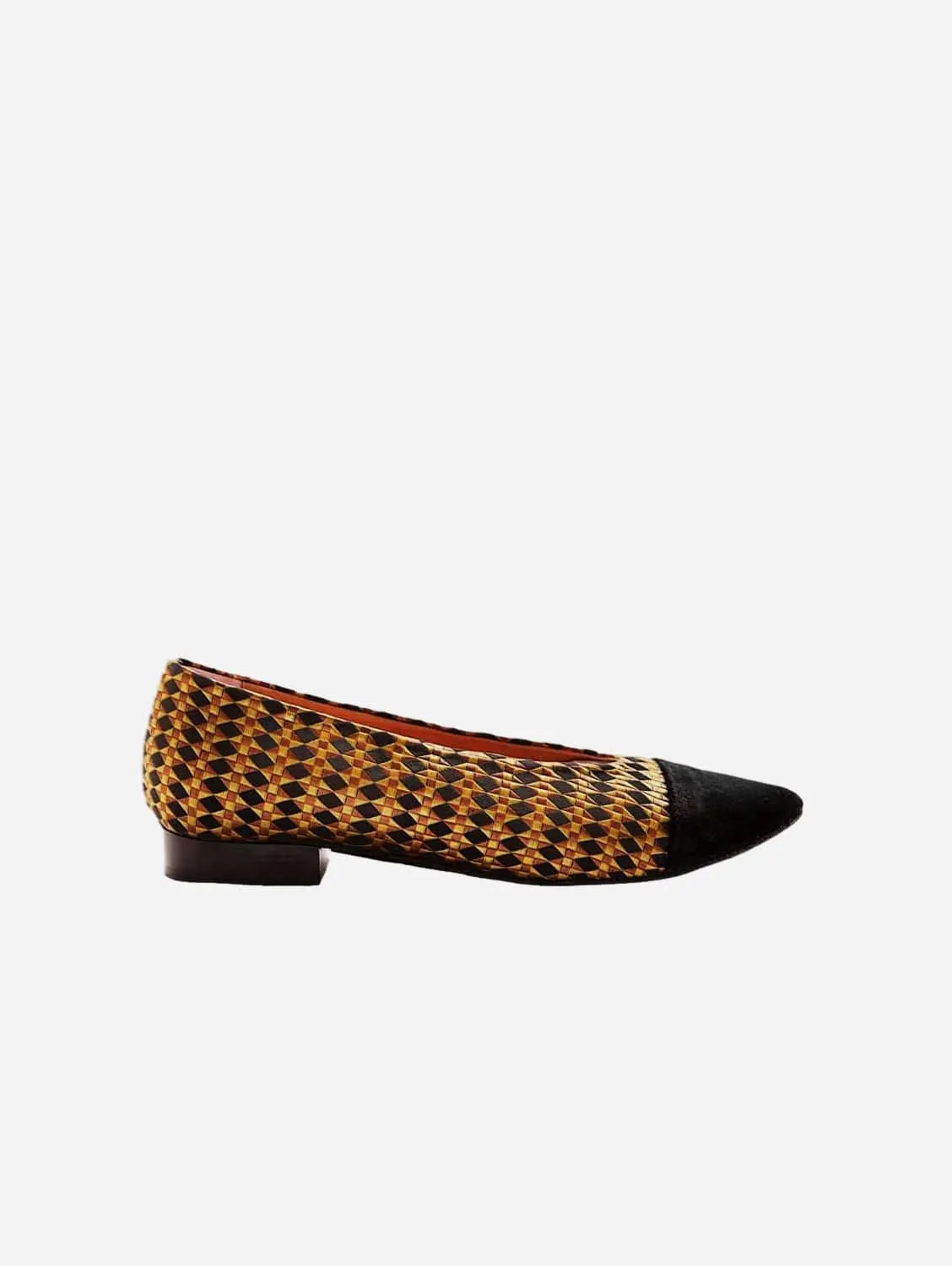 Ballerines Goldy Vegan en Similicuir Écologique | Noir & Or