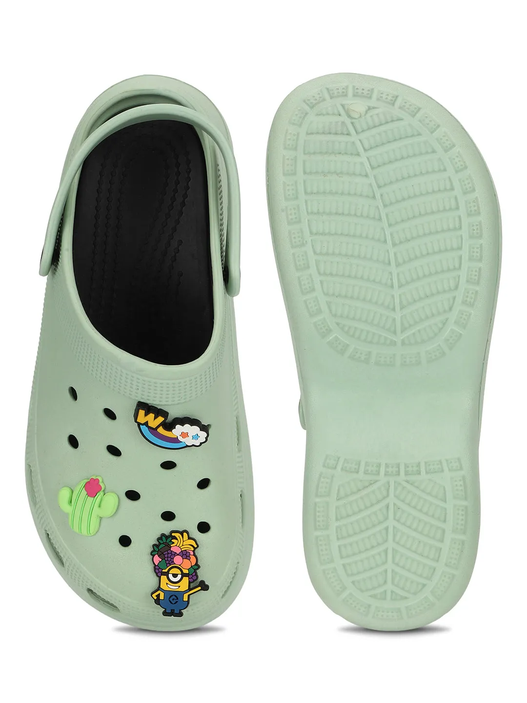 Clogs à Enfiler Élégants Verts pour Femmes (TC-LCLOG5-GRN)