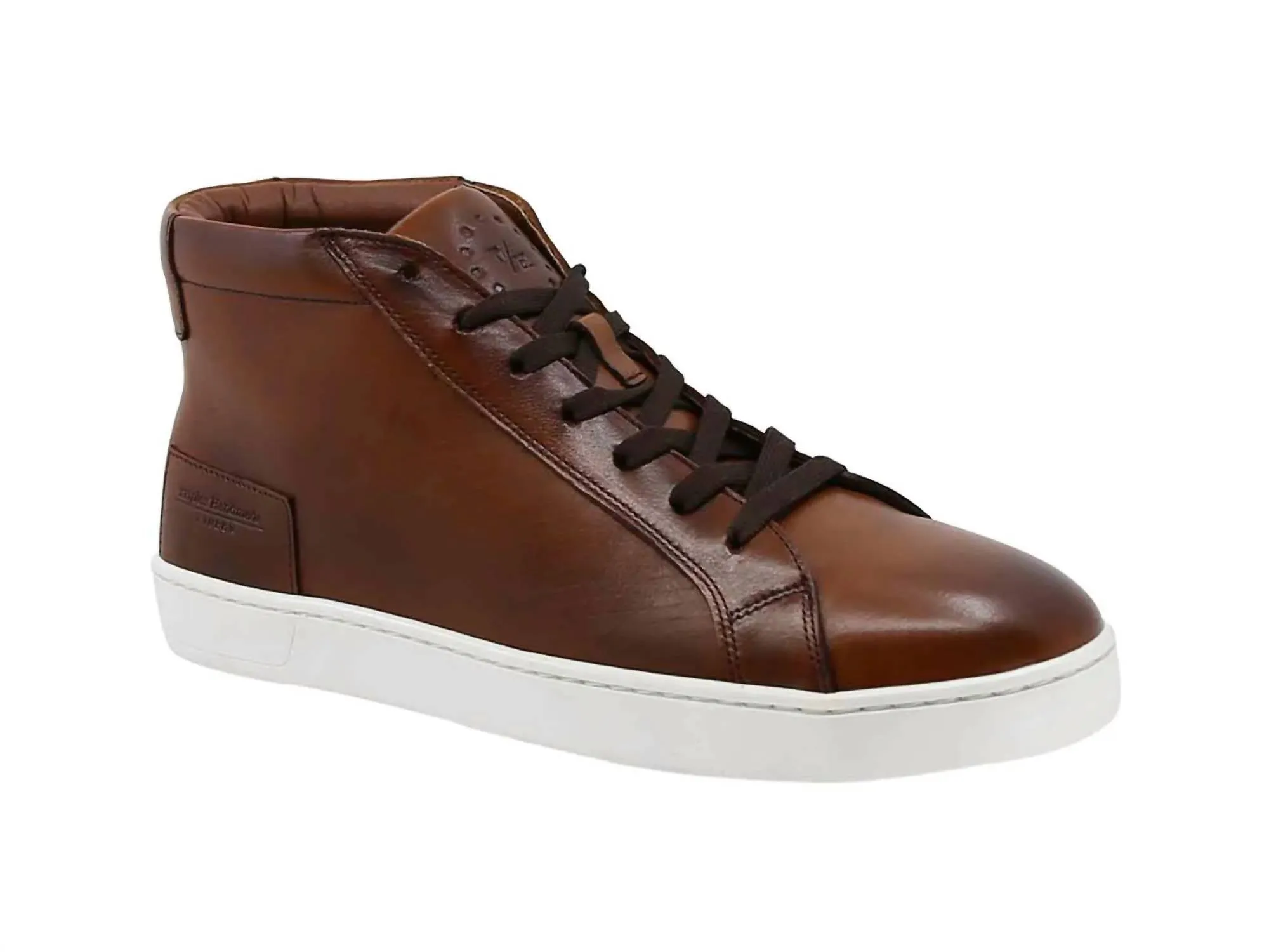 Baskets urbaines en cuir haut de gamme marron ecco