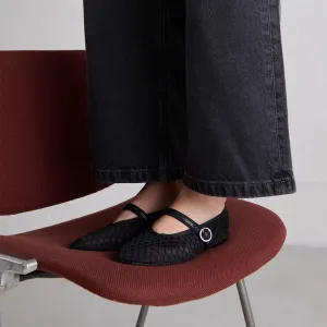 Jonak Women's Shoes 264- Deessia Mesh/cuir Noir-noir