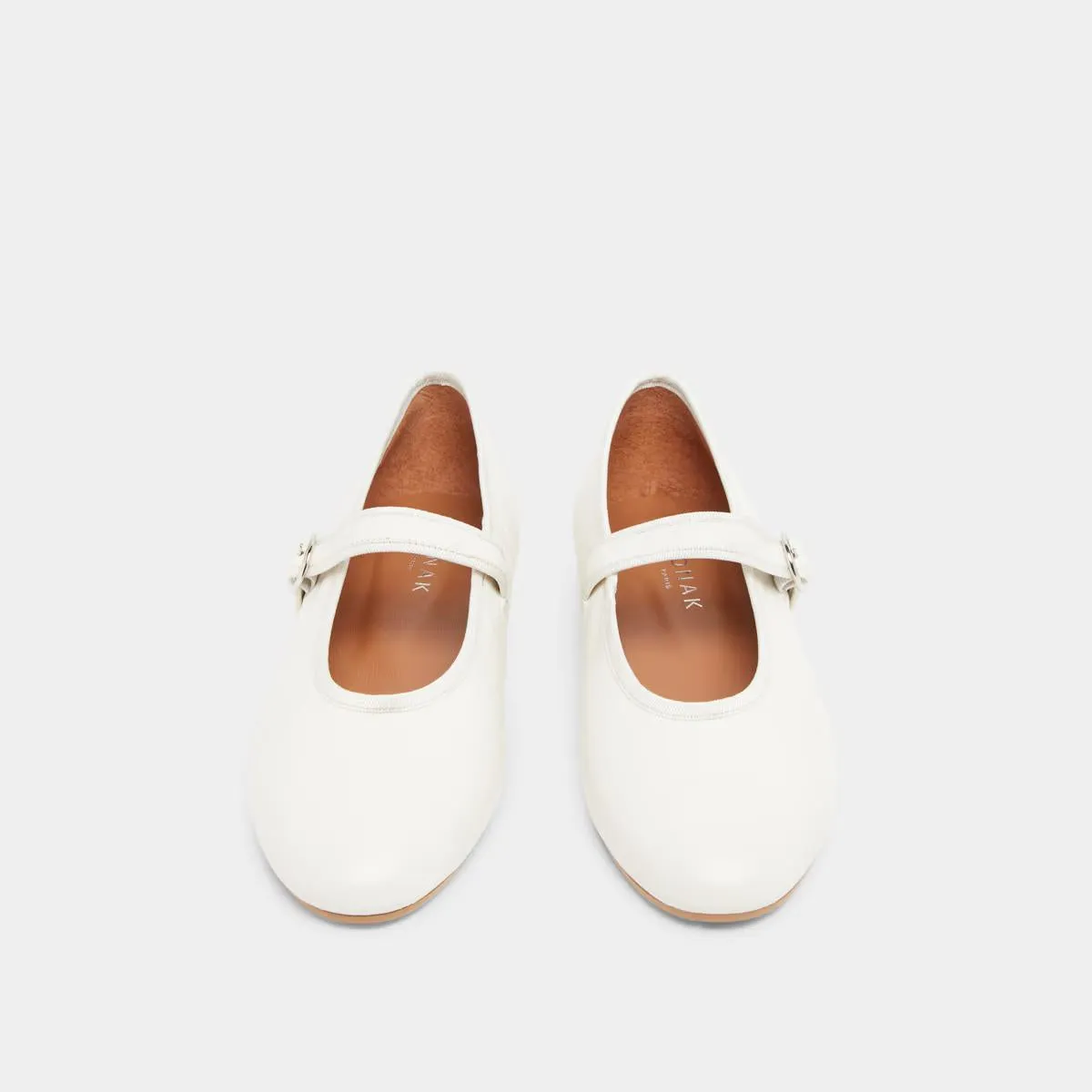 Jonak Chaussures Femme Ballerine Déesse Cuir Écru