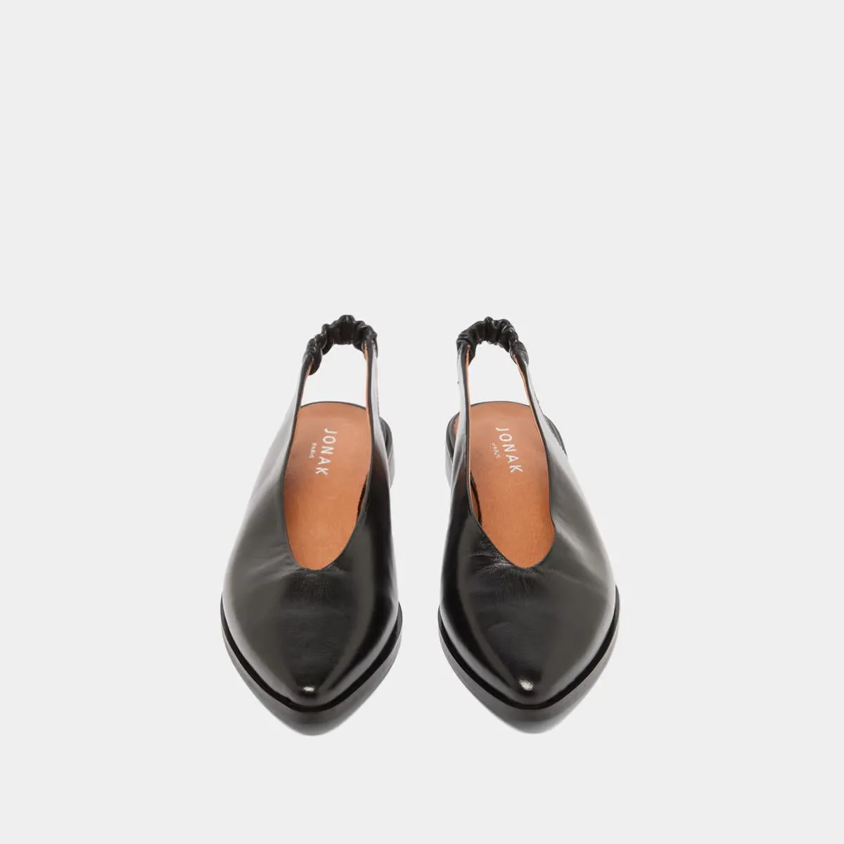 Jonak Chaussures Femme Plat Acajou Cuir Noir