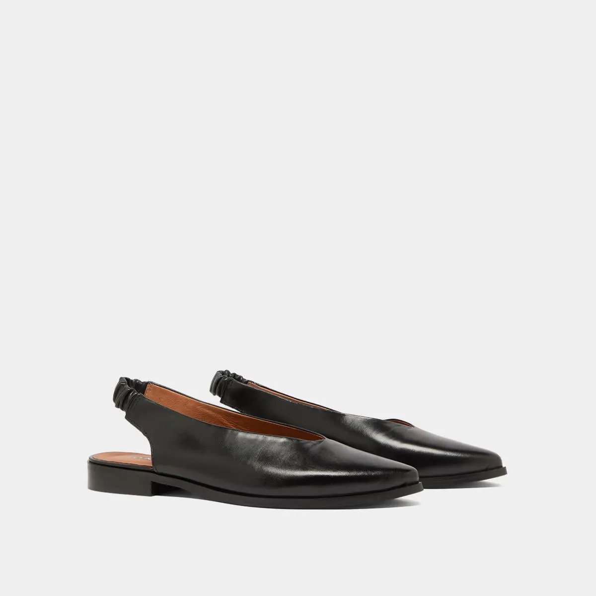 Jonak Chaussures Femme Plat Acajou Cuir Noir