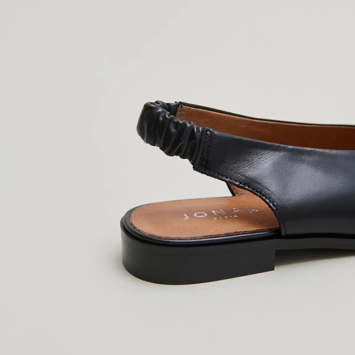 Jonak Chaussures Femme Plat Acajou Cuir Noir