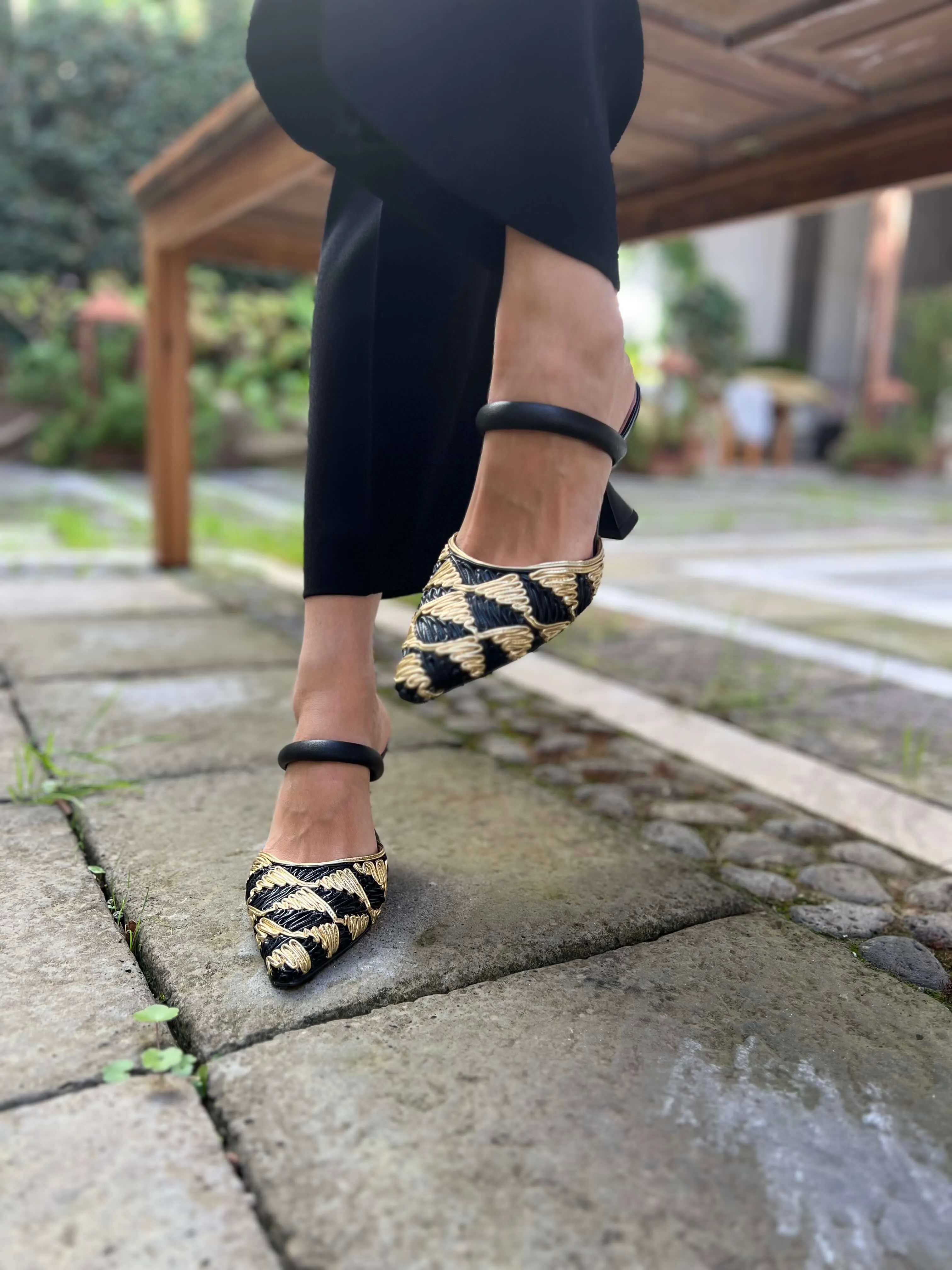 Escarpins Lady Grace Vegan à Talons | Doré