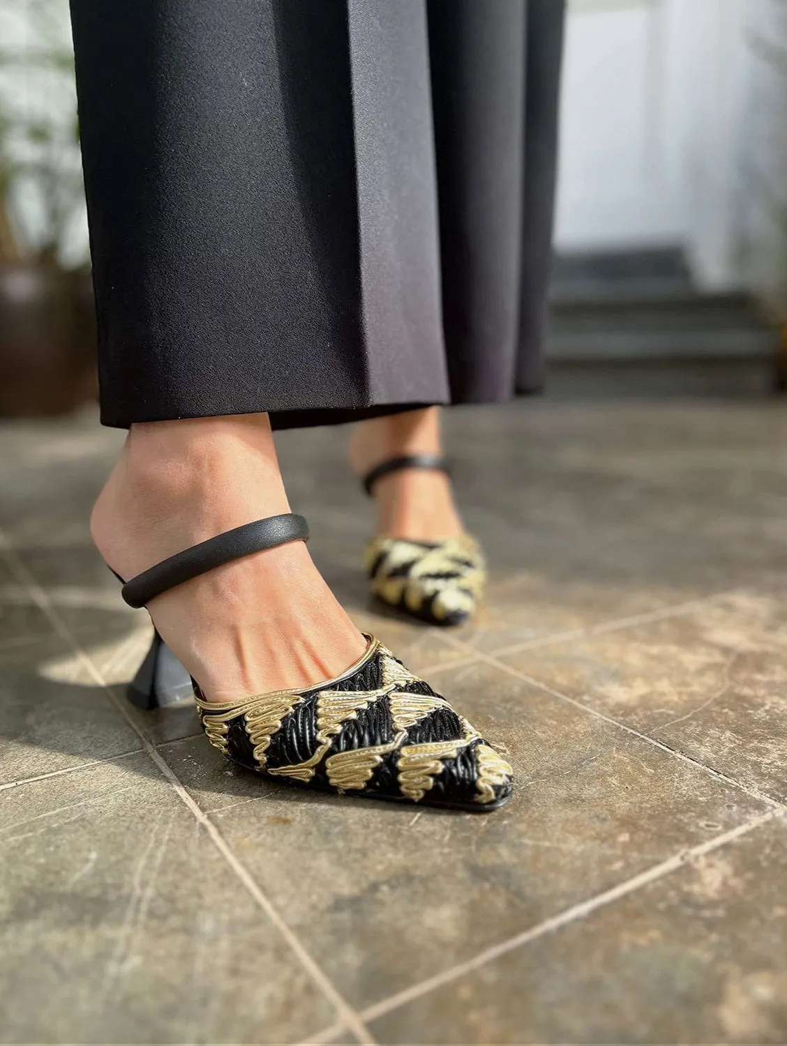 Escarpins Lady Grace Vegan à Talons | Doré