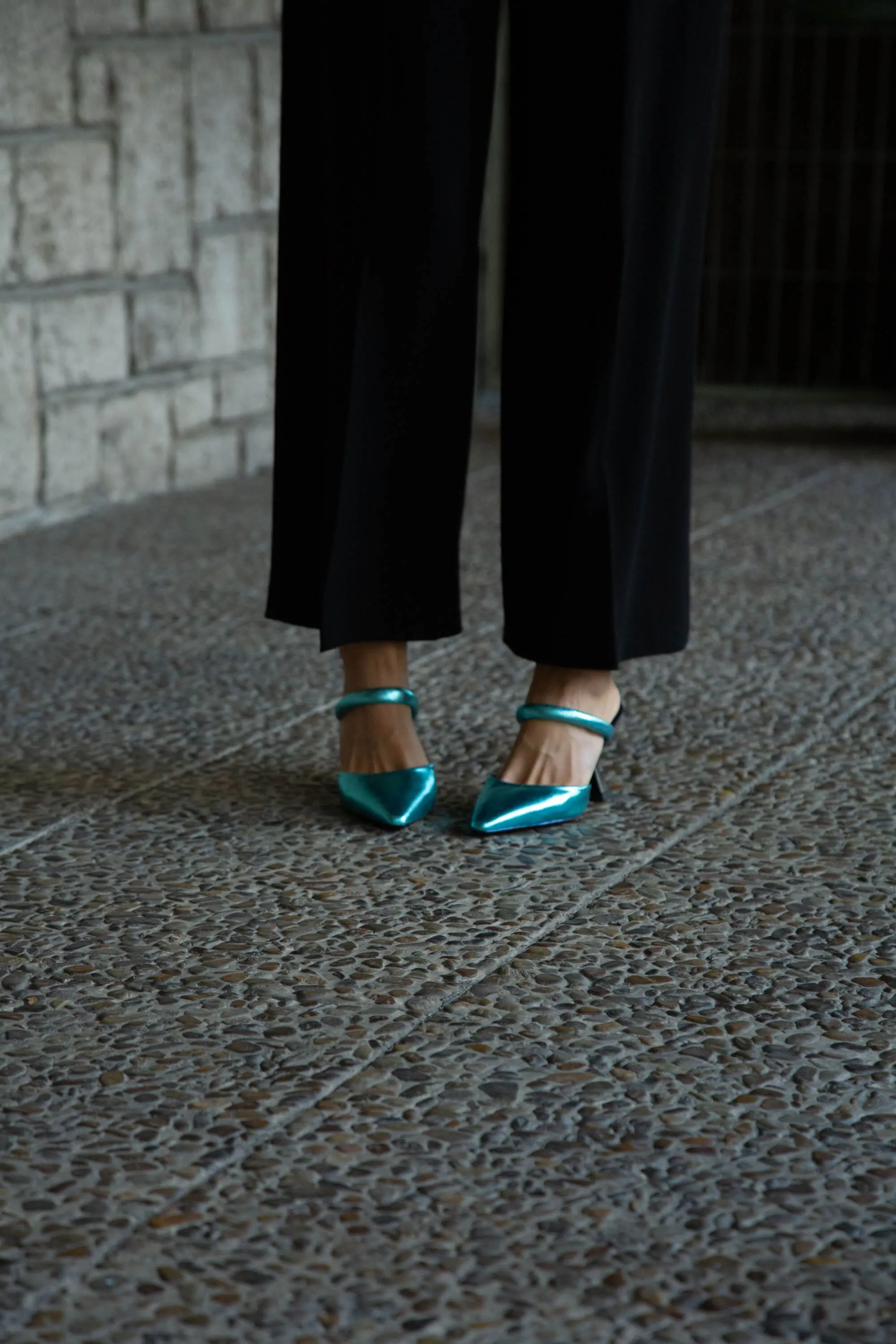 Escarpins Lady Grace à Talons Vegan | Turquoise
