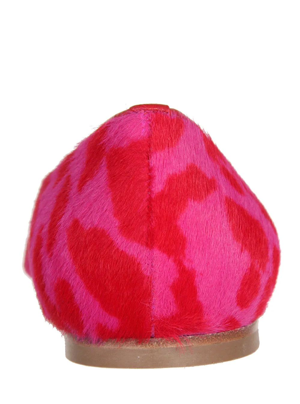 Escarpins Leopard Pony Flats, Rose/Rouge_Alexander Mcqueen