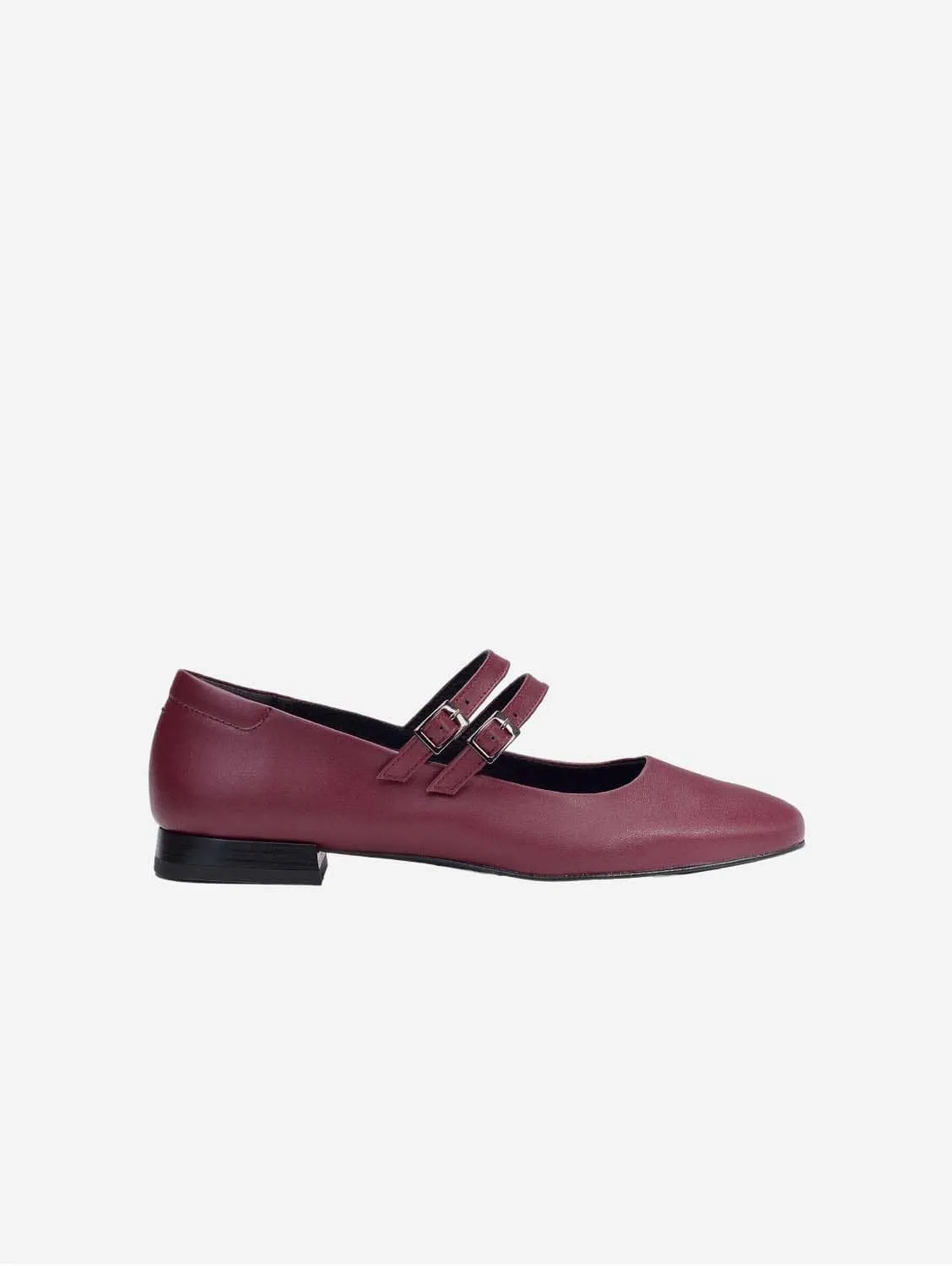 Mary Jane Vegea® Escarpins Végans en Simili-Cuir de Raisin | Cerise