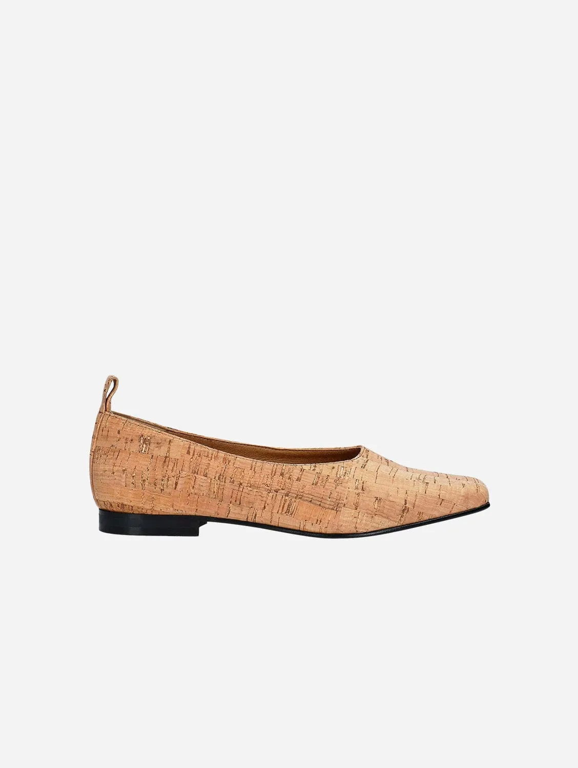 Melita Ballerines Femme en Liège Végétalien | Beige