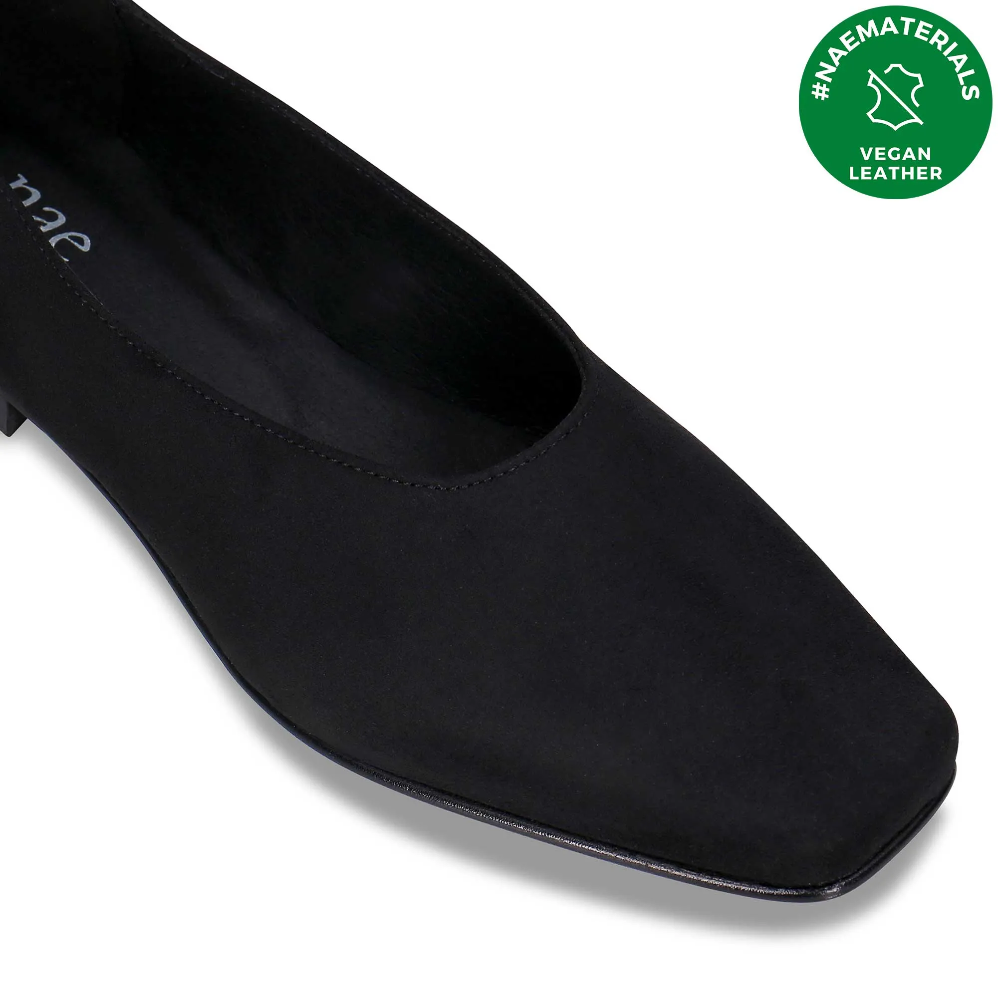 Melita Ballerines Femme en Suédine Végan | Noir