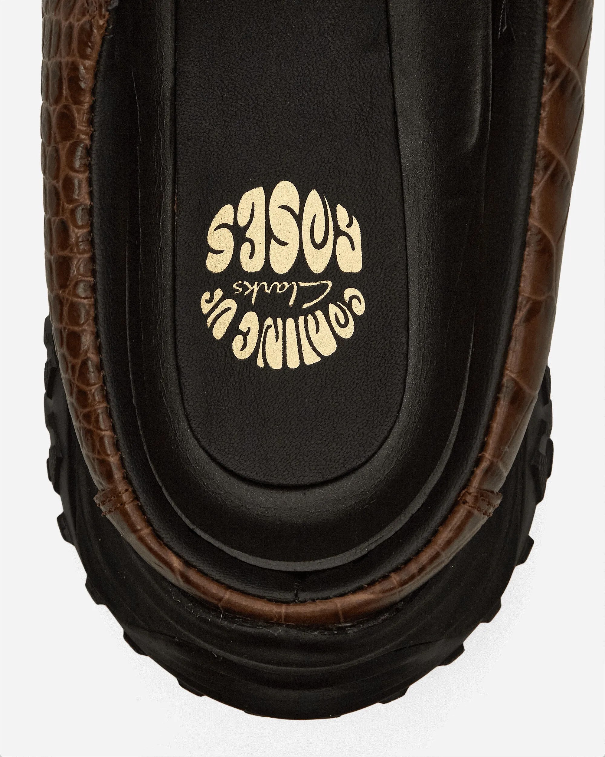 Clogs Martine Rose pour Homme en Croco Marron