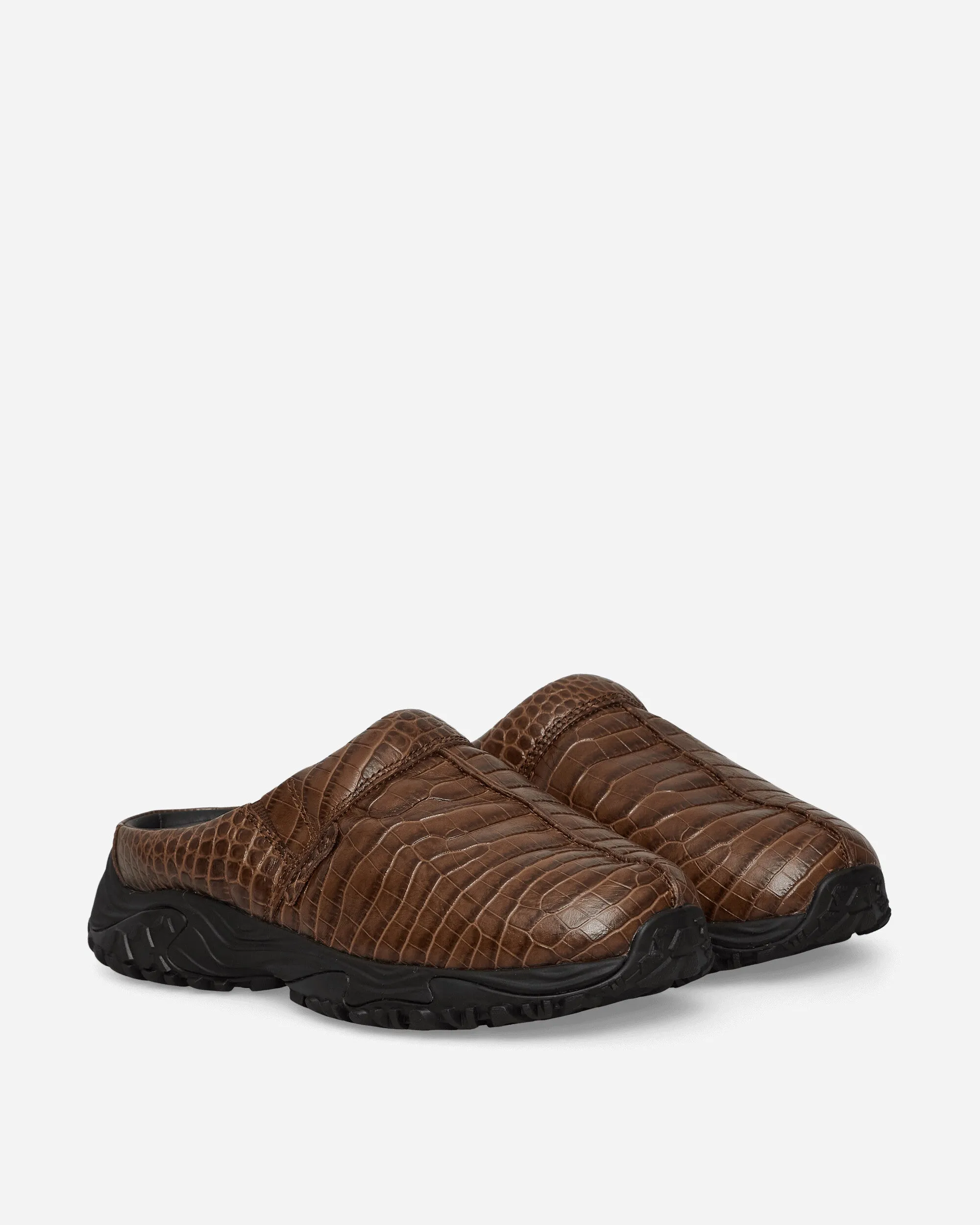 Clogs Martine Rose pour Homme en Croco Marron