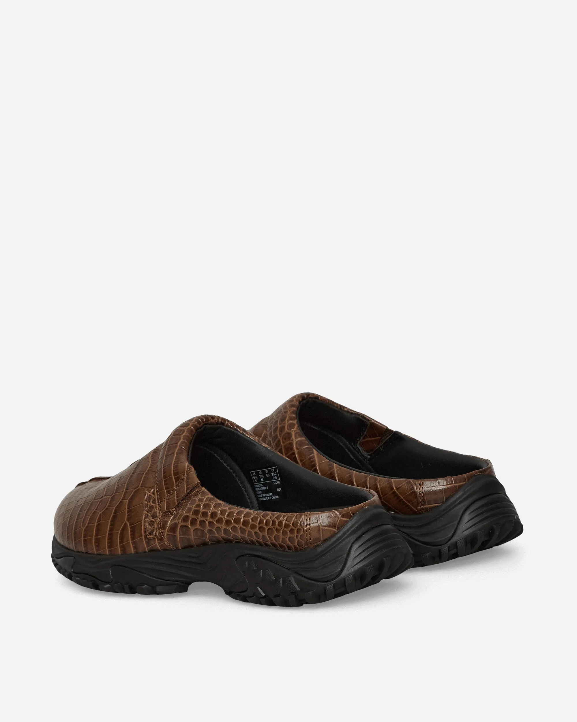 Clogs Martine Rose pour Homme en Croco Marron