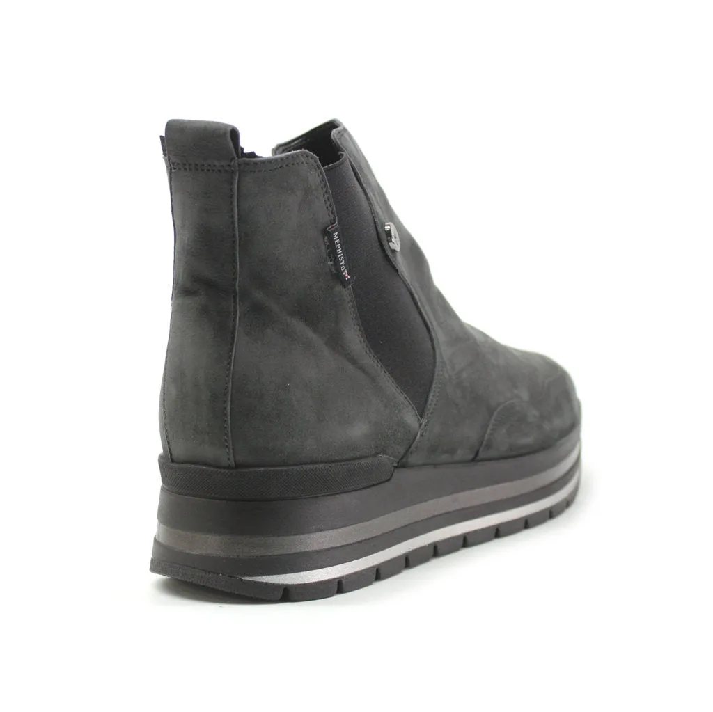 Bottes pour femmes Mephisto Paulina en velours et cuir