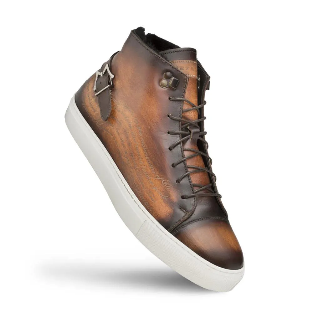Mezlan Sneaker Haute Édition Gravée Cognac