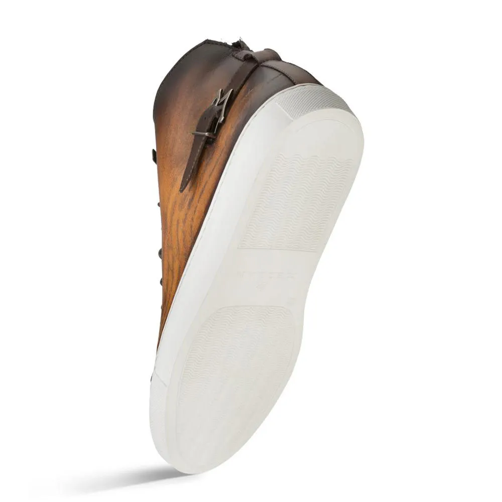 Mezlan Sneaker Haute Édition Gravée Cognac