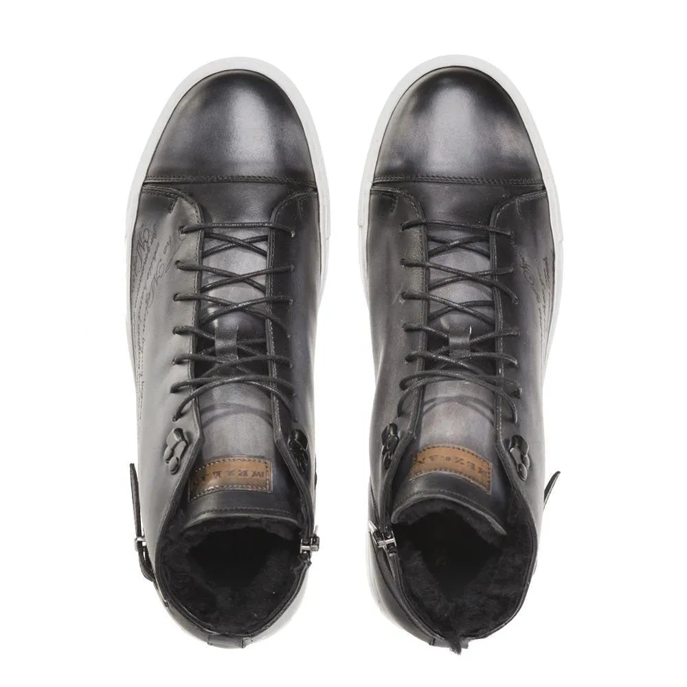 Mezlan Sneaker Hautes Gravées Gris