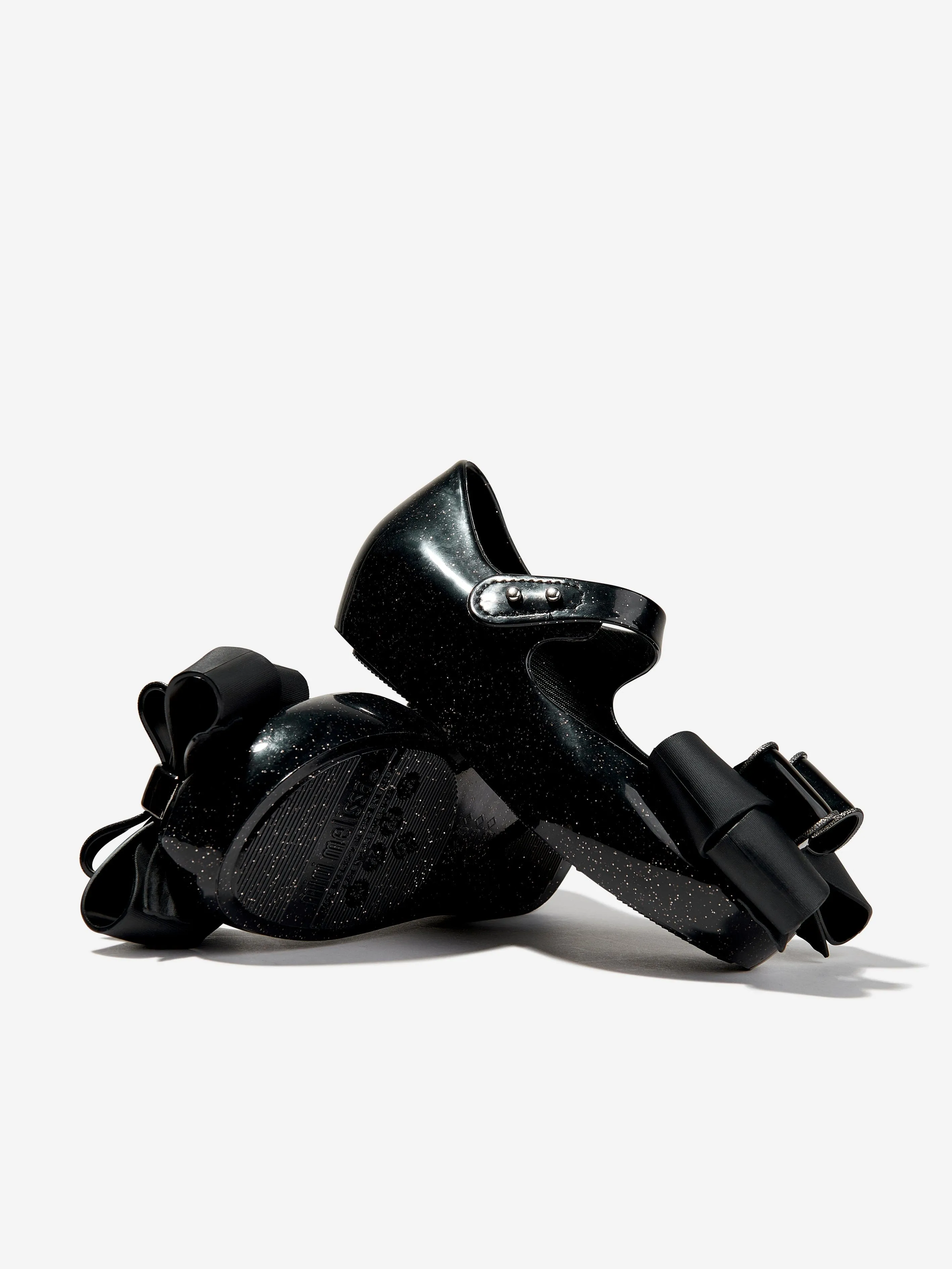 Mini Melissa Filles Mini Ultragirl Ballerines à Nœud Fab en Noir