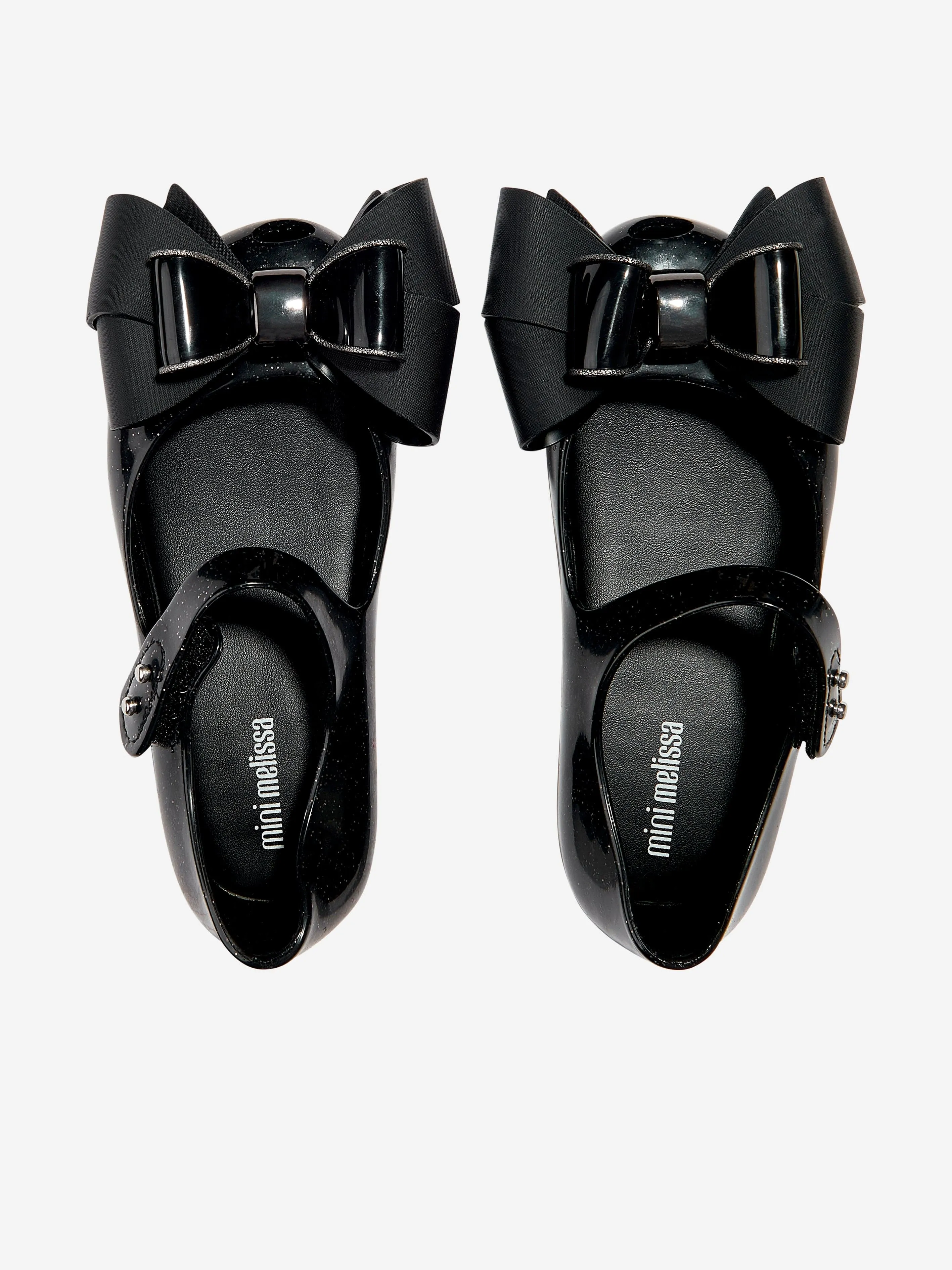 Mini Melissa Filles Mini Ultragirl Ballerines à Nœud Fab en Noir