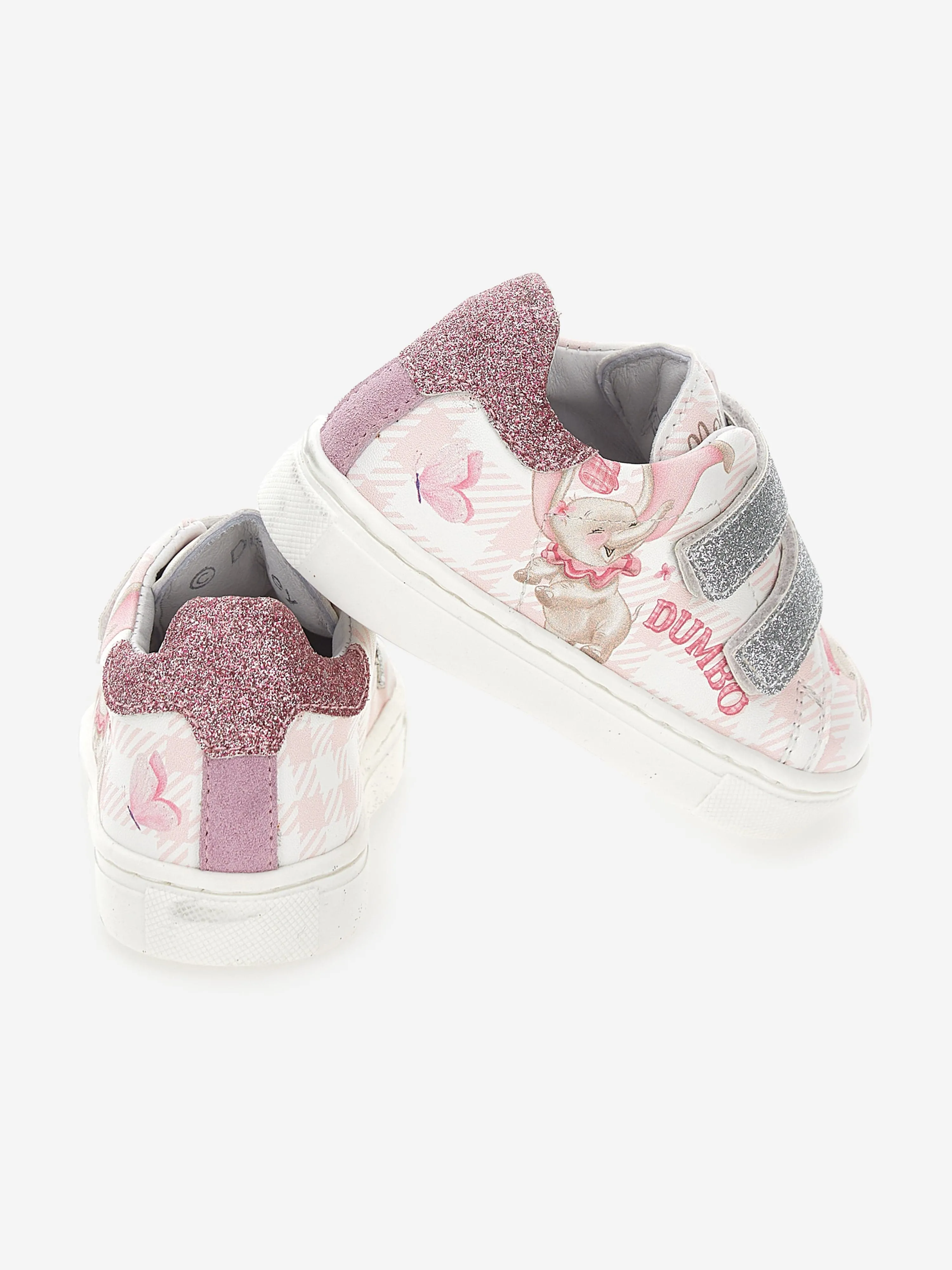 Monnalisa Chaussures de sport pailletées Disney Dumbo pour filles en rose