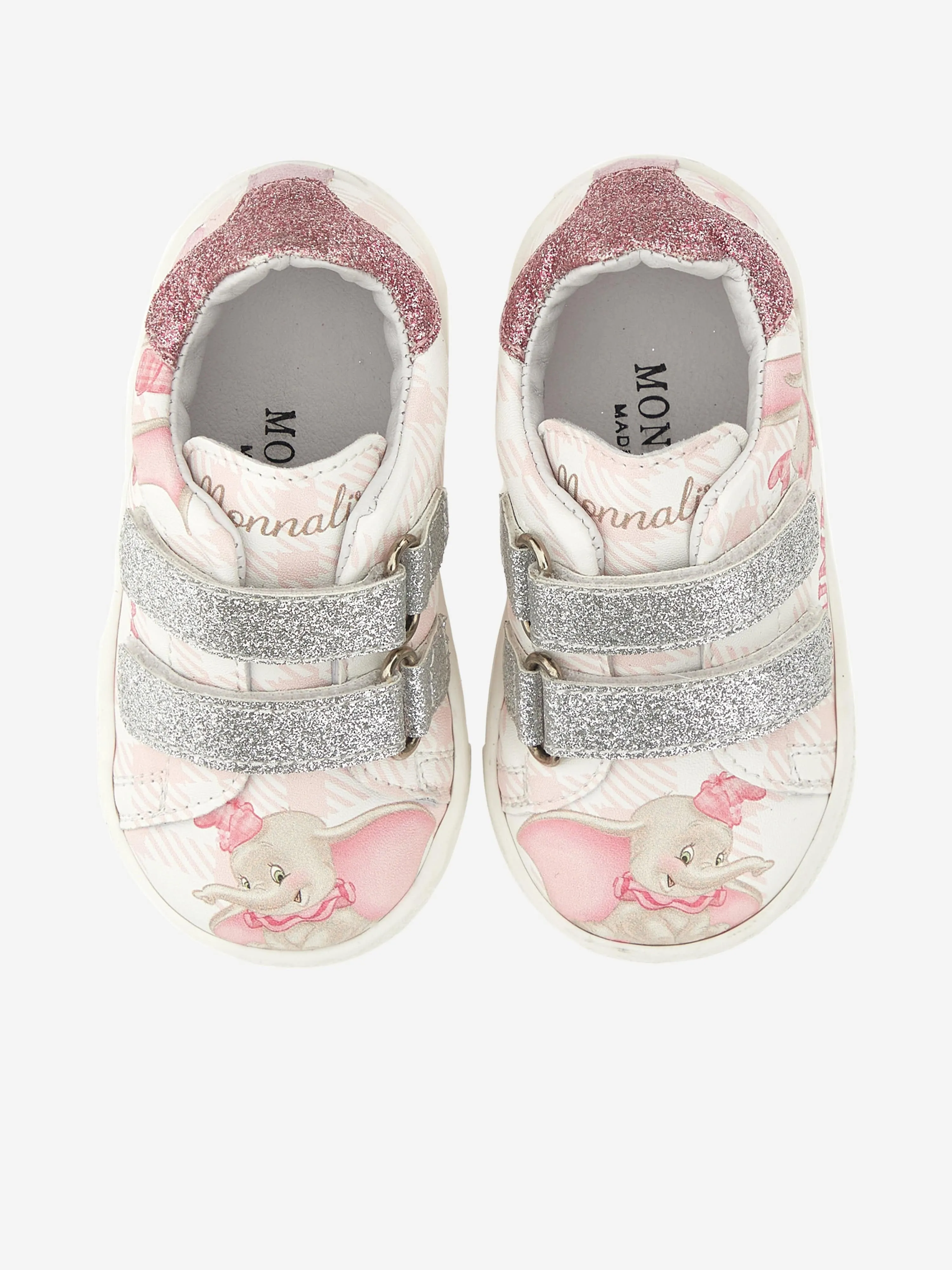 Monnalisa Chaussures de sport pailletées Disney Dumbo pour filles en rose