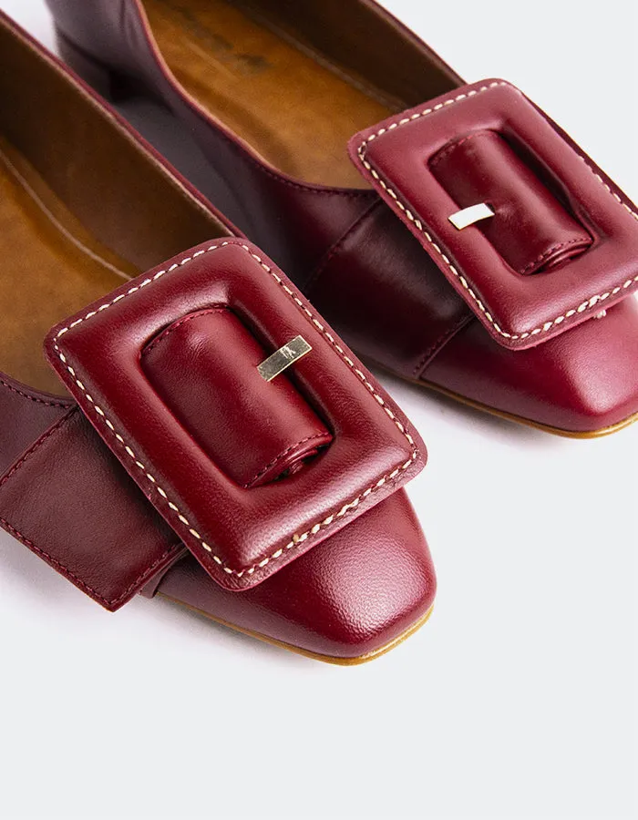 Mulan Cuir Bordeaux