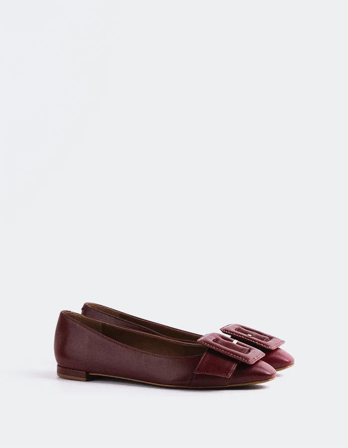 Mulan Cuir Bordeaux