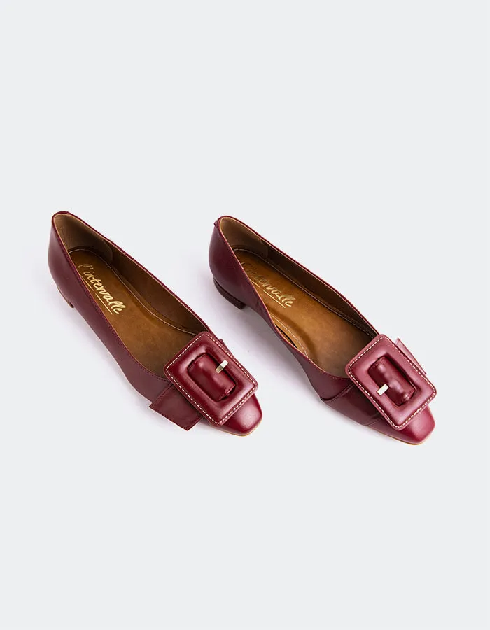 Mulan Cuir Bordeaux