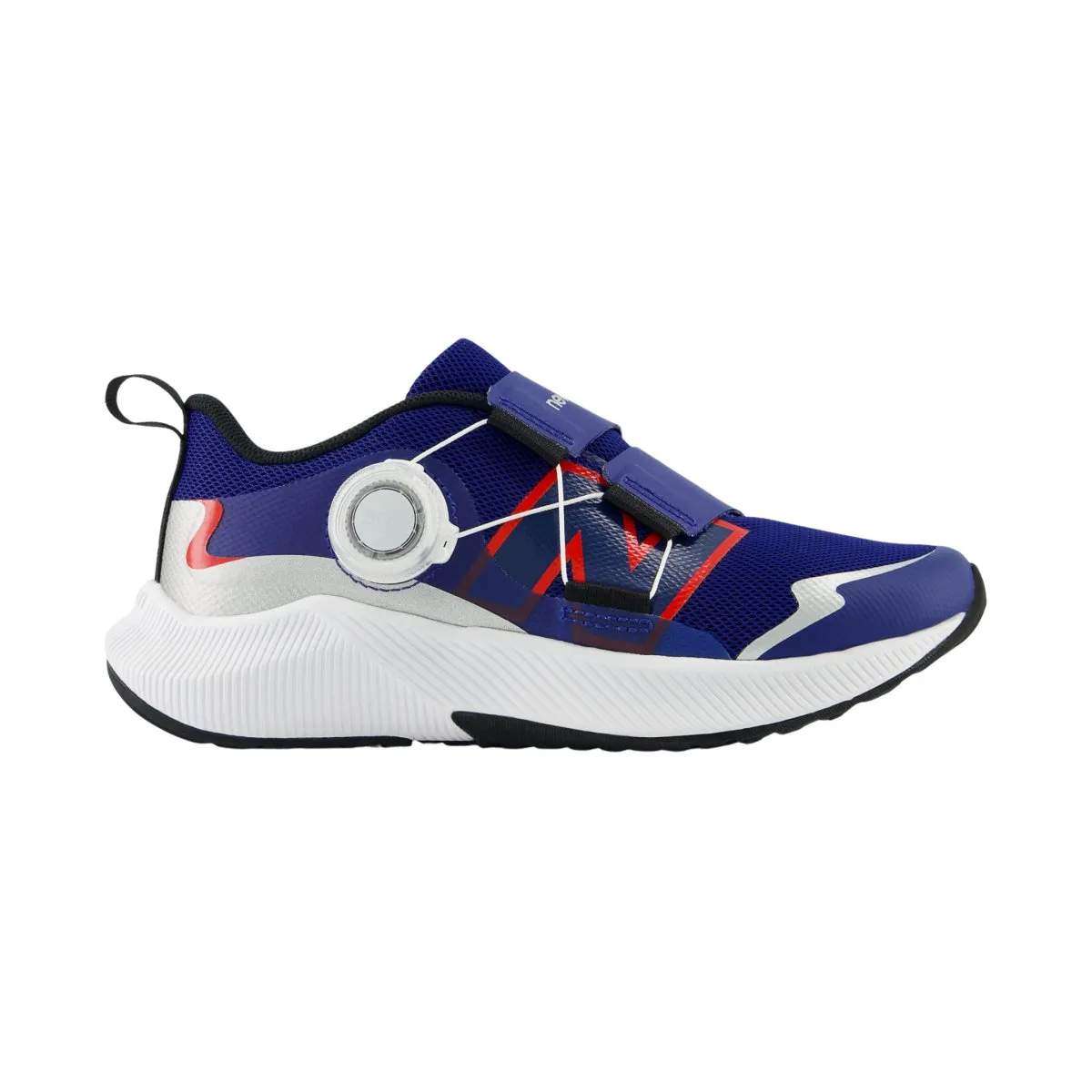 New Balance Enfant (Préscolaire) DynaSoft Reveal v4 BOA PTRVLAM4 Encre bleue/Rouge équipe/Métallique argenté