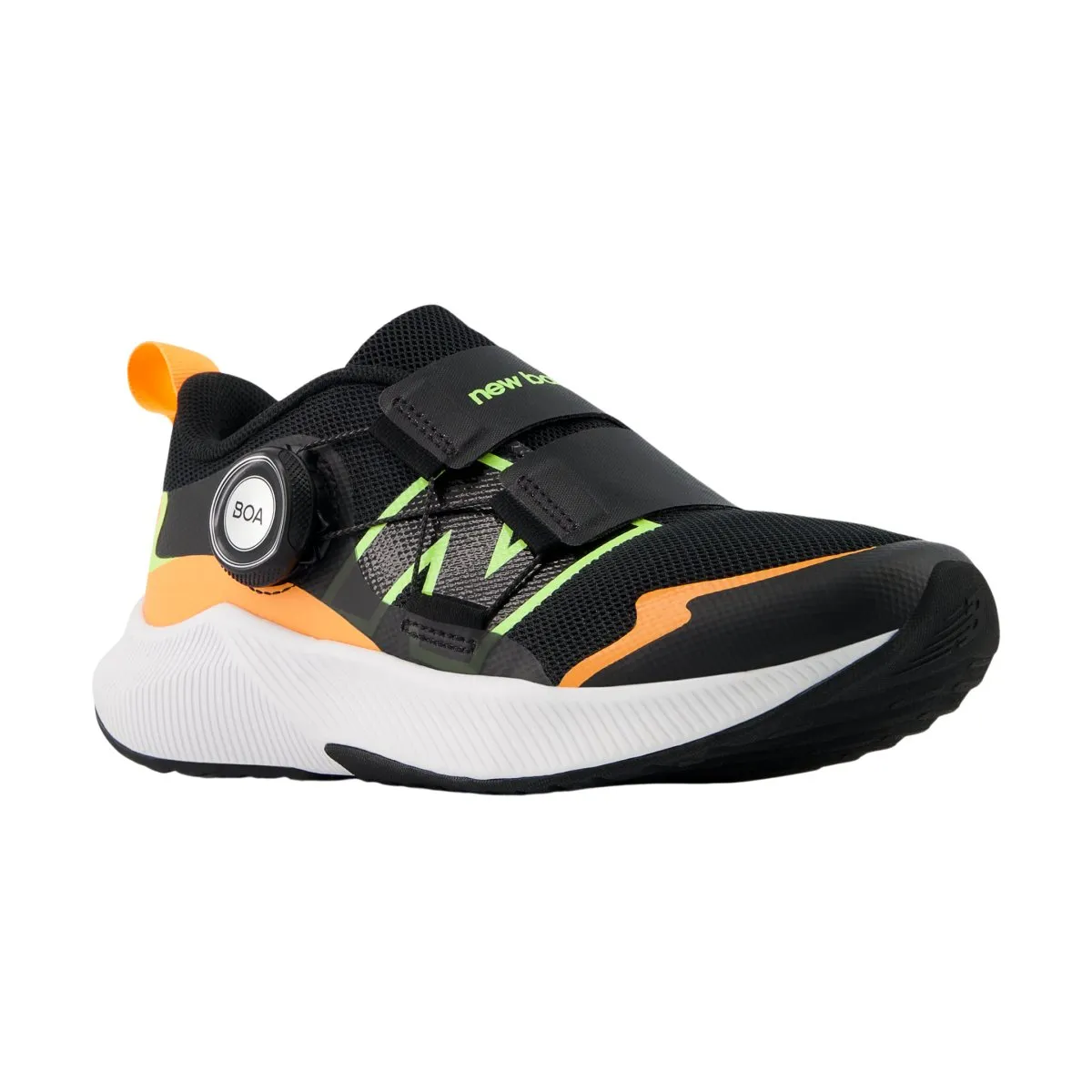 New Balance Enfant (Préscolaire) PTRVLBM4 DynaSoft Reveal v4 BOA Noir/Lime Délavé/Mangue Brûlante
