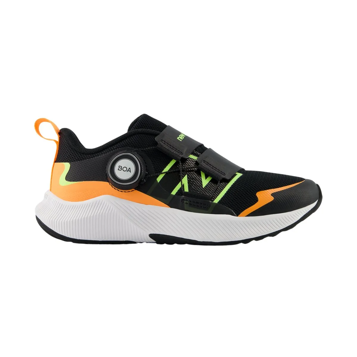 New Balance Enfant (Préscolaire) PTRVLBM4 DynaSoft Reveal v4 BOA Noir/Lime Délavé/Mangue Brûlante