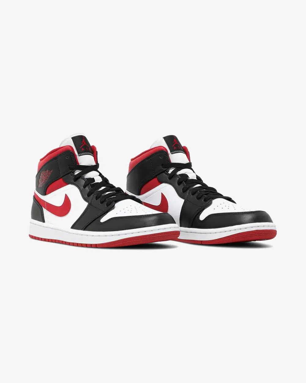 NIKE AIR JORDAN 1 MID ROUGE GYM NOIR BLANC