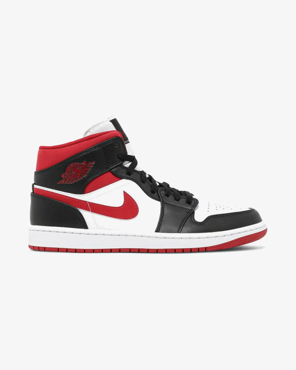 NIKE AIR JORDAN 1 MID ROUGE GYM NOIR BLANC
