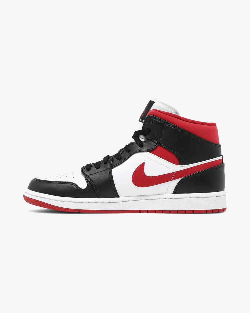 NIKE AIR JORDAN 1 MID ROUGE GYM NOIR BLANC