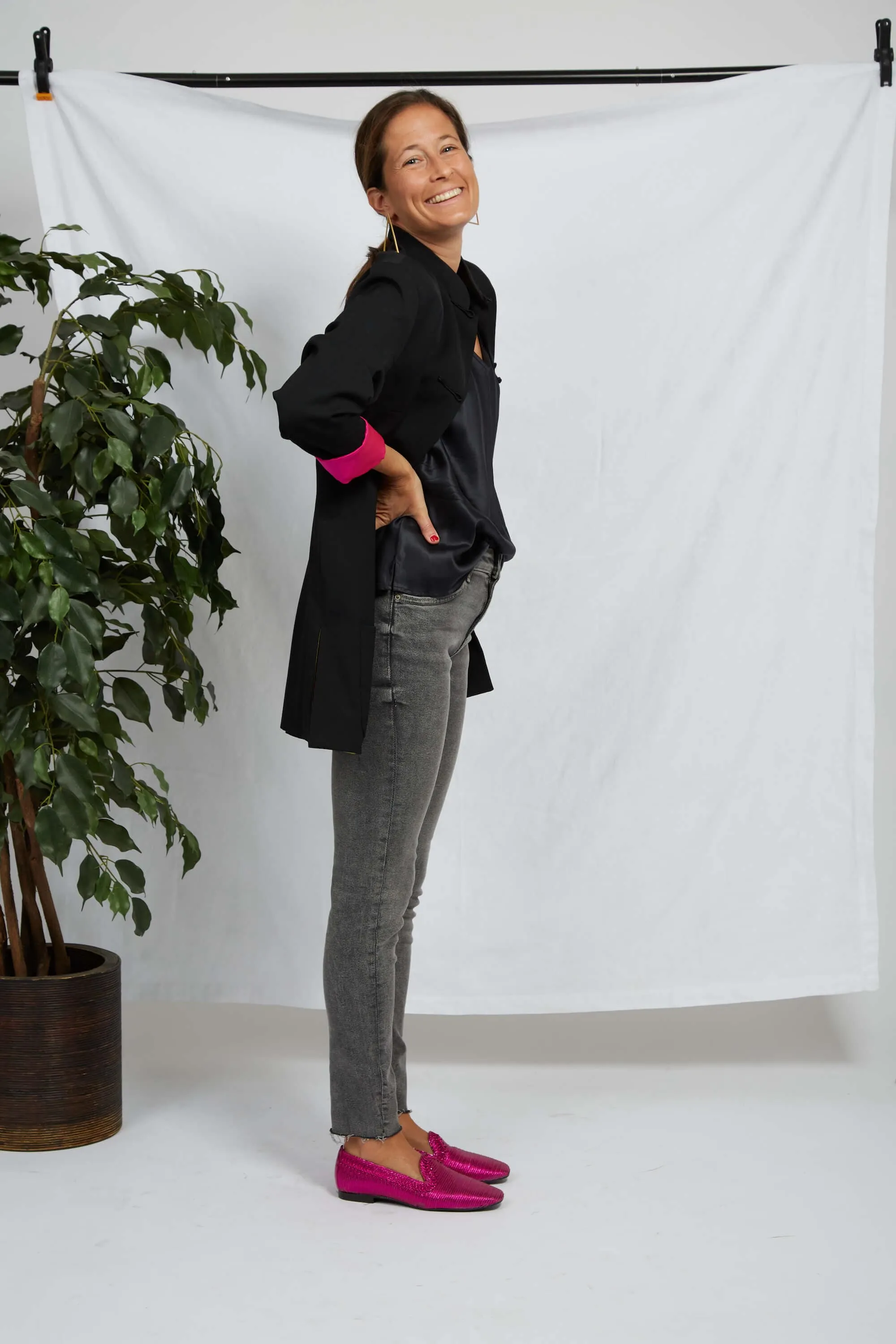 Mocassins Vegan Métallisés NY | Fuchsia