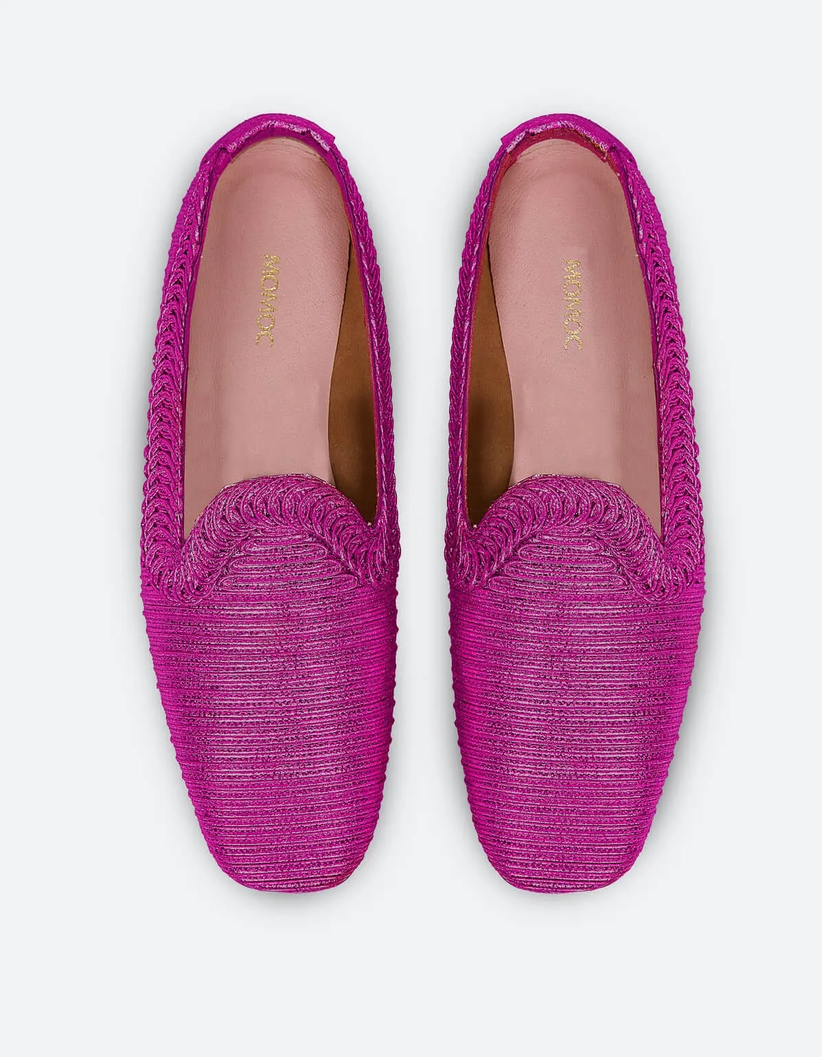 Mocassins Vegan Métallisés NY | Fuchsia
