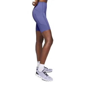 On Women's Performance All Day Movement Tights Shorts - Blueberry On Cloud Shoes