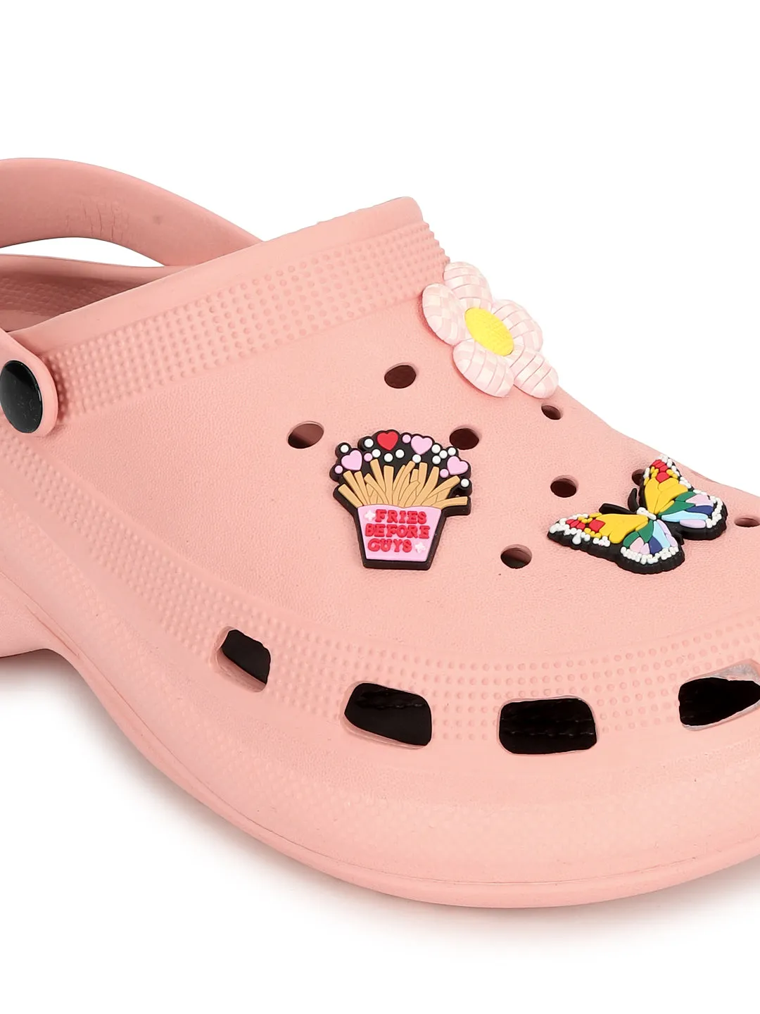 Clogs Pink élégants à enfiler pour femmes (TC-LCLOG5-PNK)