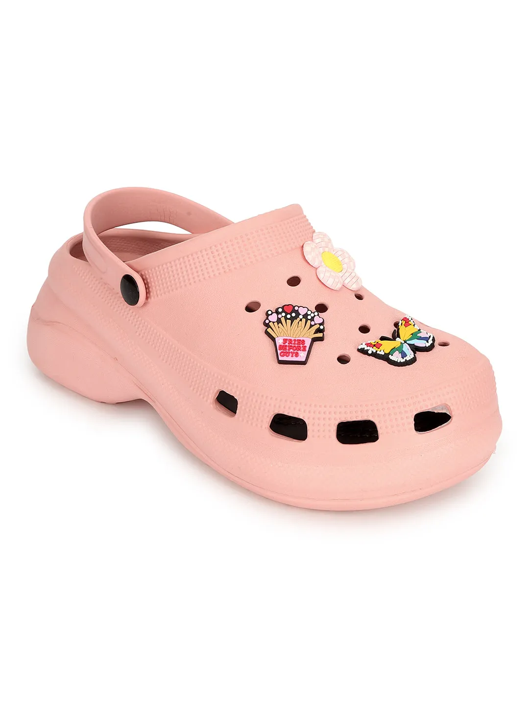 Clogs Pink élégants à enfiler pour femmes (TC-LCLOG5-PNK)
