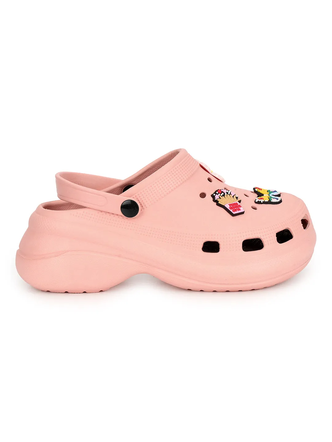 Clogs Pink élégants à enfiler pour femmes (TC-LCLOG5-PNK)