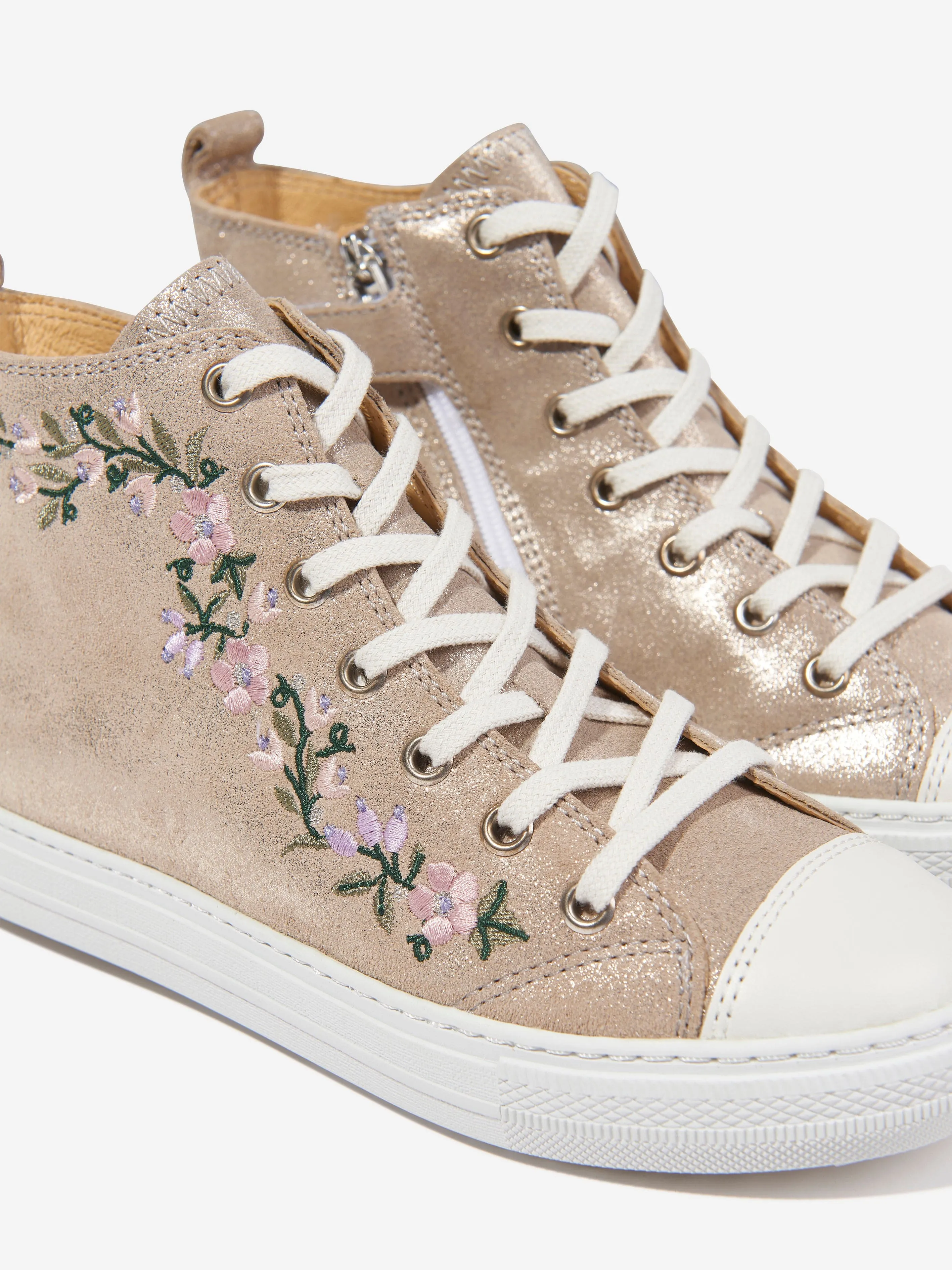 Pom D'Api Swag Brodi Baskets Montantes pour Filles en Or