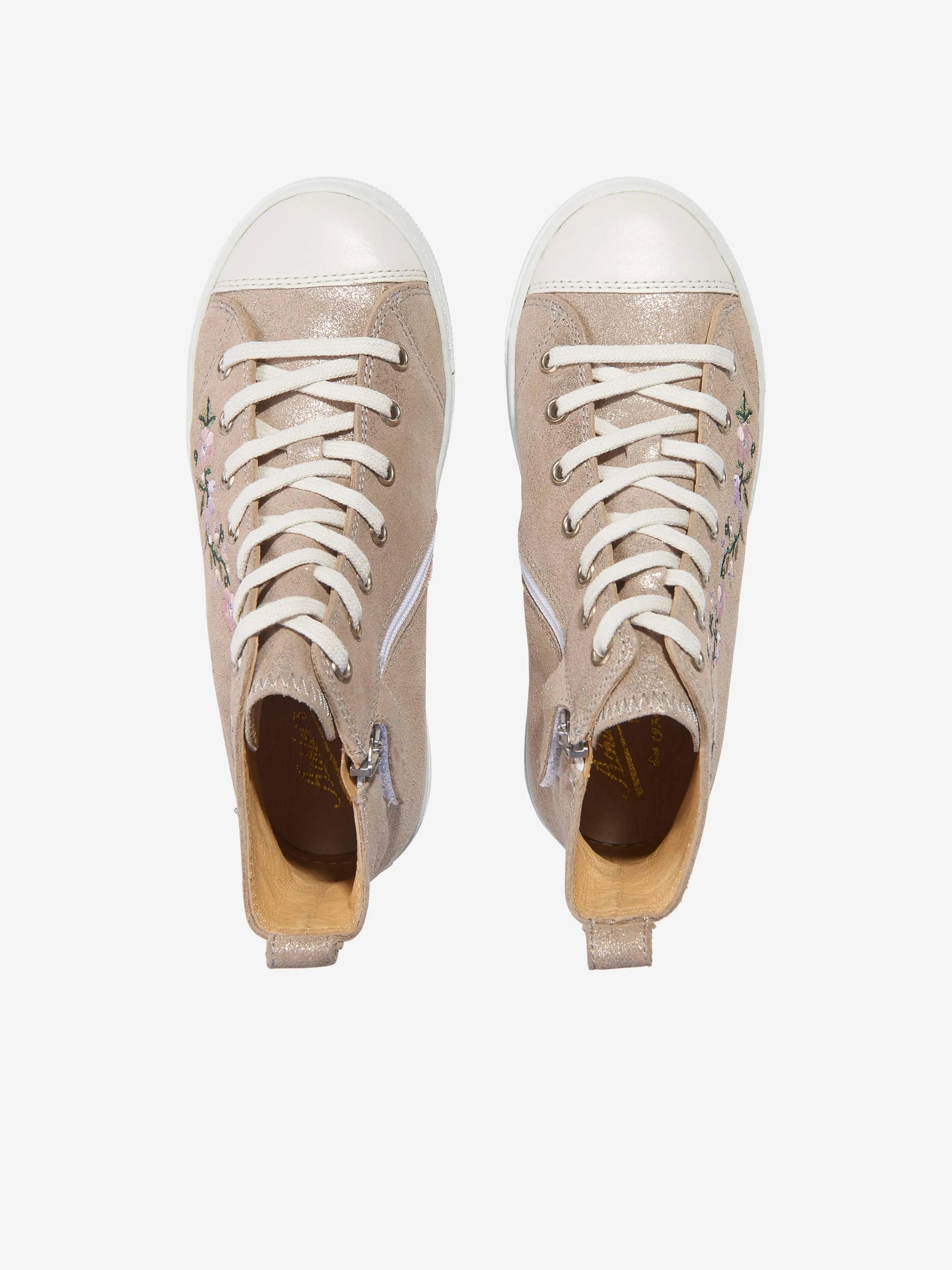 Pom D'Api Swag Brodi Baskets Montantes pour Filles en Or