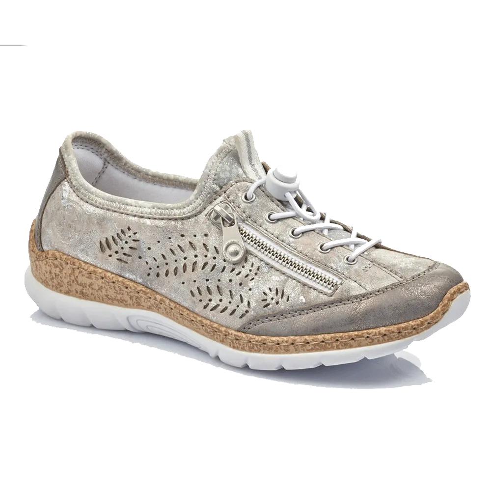 Rieker Femme N42K6-40 Gris Métallisé
